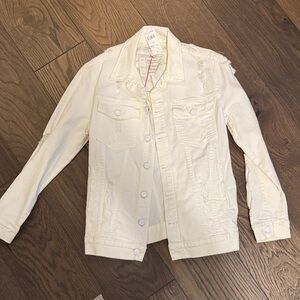 Current/Elliott Cream Jean Jacket
